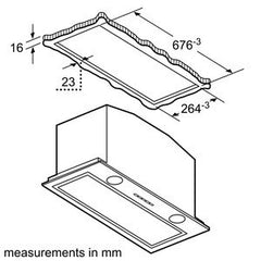 Canopy hood D57ML67N0B 70 cm wide