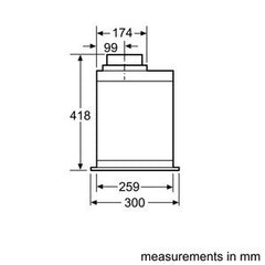 Canopy hood D57ML67N0B 70 cm wide