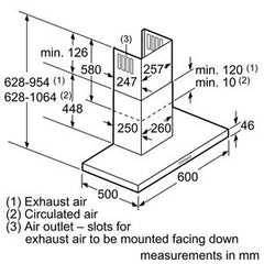 Chimney hood D76MH52N1B 60 cm wide