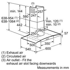 D86GR22N0B Chimney hood Stainless steel