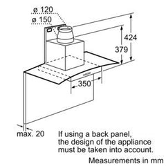 D86GR22N0B Chimney hood Stainless steel