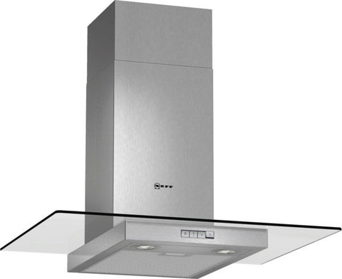 D87ER22N0B Chimney hood Stainless steel with glass canopy sides