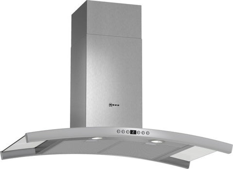 D89DK62N0B Extra wide chimney hood Stainless steel with glass canopy sides