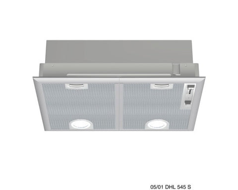 53 cm wide Canopy hood DHL555BGB Silver metallic lacquer