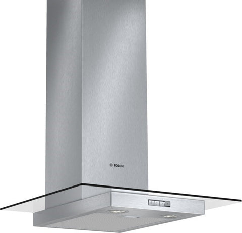 Classixx Chimney extractor hood with glass canopy DWA064W50B brushed steel