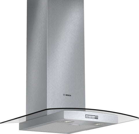 Classixx Chimney extractor hood with glass canopy DWA064W51B brushed steel