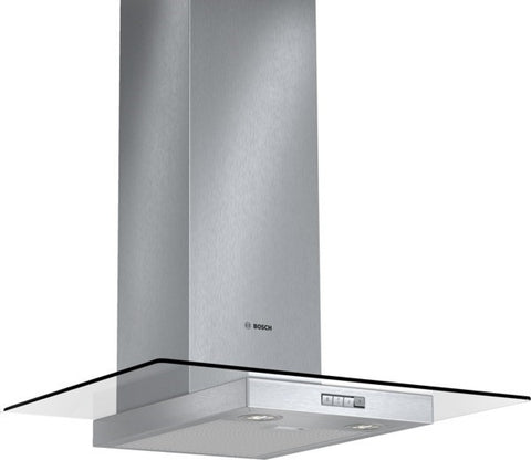 Classixx Chimney extractor hood with glass canopy DWA074W50B brushed steel