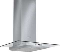 Exxcel Chimney extractor hood with glass canopy DWA078E50B brushed steel