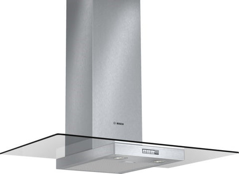 Classixx Chimney extractor hood with glass canopy DWA094W50B brushed steel