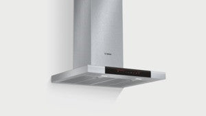 Slimline box style 60 cm wide Chimney extractor hood DWB068J50B Brushed steel