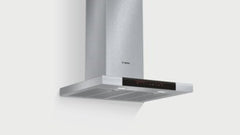 Slimline box style 60 cm wide Chimney extractor hood DWB068J50B Brushed steel