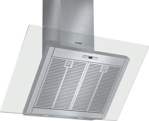 Exxcel Angled chimney hood DWK098E51B brushed steel