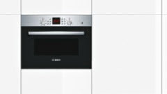 Built-in microwave oven with grill Compact combi MW Oven HBC84H501B brushed steel