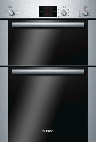 Classixx Built-in double hot air oven HBM13B251B brushed steel