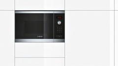 HMT84G654B brushed steel Compact microwave oven with grill