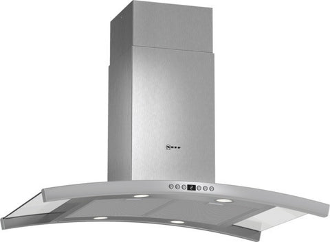 I89DK62N0B Island chimney hood Stainless steel with glass canopy sides