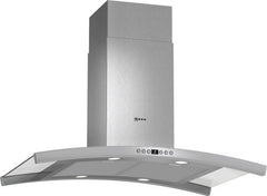 I89DK62N0B Island chimney hood Stainless steel with glass canopy sides