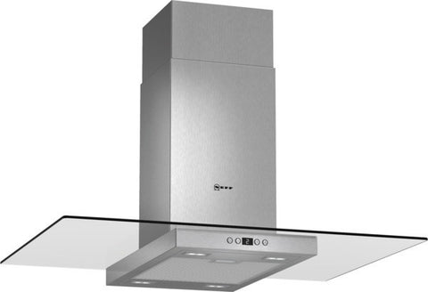 I89EH52N0B Island chimney hood Stainless steel with glass canopy sides