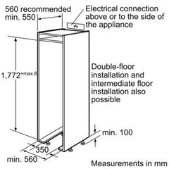 Built-in fridge K8315X0GB Fixed hinge, SoftClose door - dampens door movement, for smooth and effortless closure