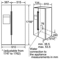 American style fridge freezer KAD62V40GB No Frost