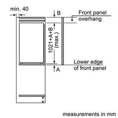 Built-in fridge KI1312F30G Fixed hinge