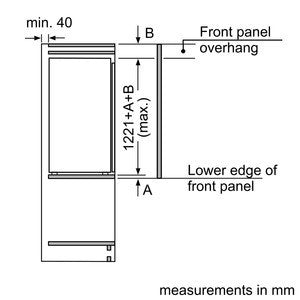 Built-in fridge KI1413D30G Fixed hinge, SoftClose door - dampens door movement, for smooth and effortless closure