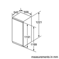 Built-in fridge KI1413D30G Fixed hinge, SoftClose door - dampens door movement, for smooth and effortless closure