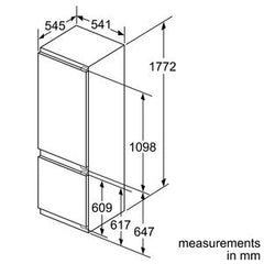 Built-in fridge/freezer KI5872F30G Fixed hinge