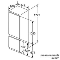 Built-in fridge/freezer KI5872S30G Sliding hinge