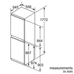 Built-in fridge/freezer KI7853D30G noFrost freezer