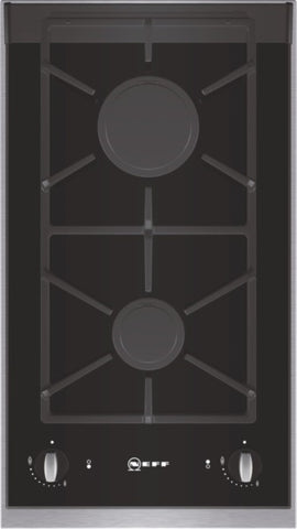 N24K30N0 Gas hob Black ceramic glass trimmed with stainless steel