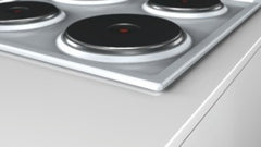 4 zone sealed plate electric hob NCT615C01 brushed steel