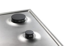 Exxcel 4 burner gas hob with wok style burner PCH615M90E brushed steel