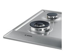 Exxcel 4 burner gas hob with wok style burner PCH615M90E brushed steel