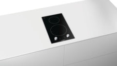 Logixx 2 zone ceramic induction hob PIE375C14E brushed steel trim