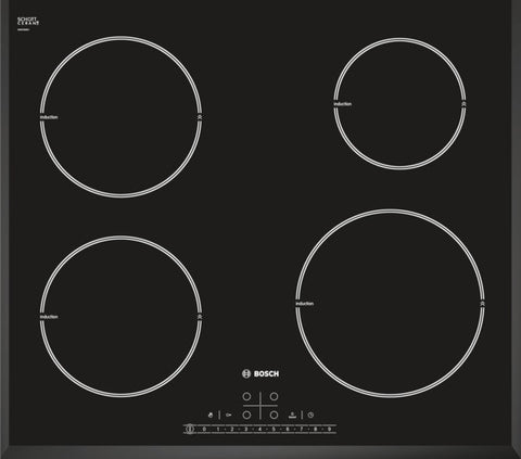 Exxcel 4 zone ceramic induction hob PIE651F17E black glass