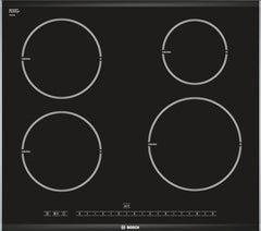 Logixx 4 zone ceramic induction hob PIE675N14E brushed steel trim