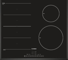 Logixx 4 zone ceramic induction hob PIN651F17E black glass