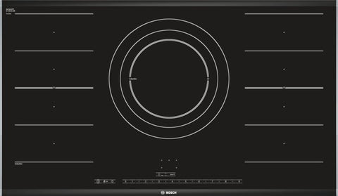 Logixx PIZ975N17E black glass with stainless steel trim