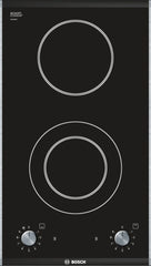 Logixx 2 zone Quick-Therm ceramic hob PKF375V14E brushed steel trim