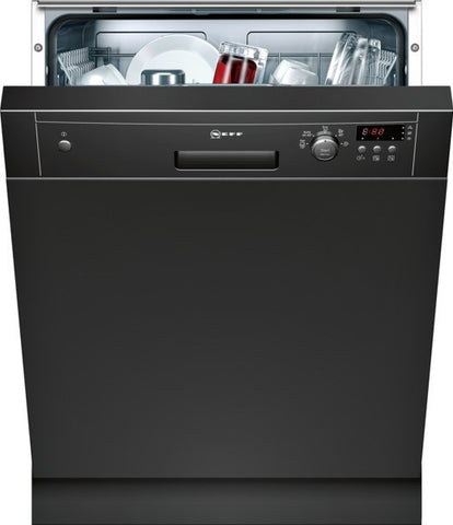 S41E50S1GB black Standard Dishwasher, 60cm Semi integrated