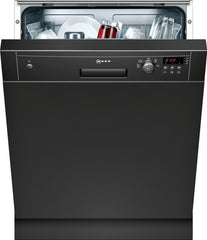 S41E50S1GB black Standard Dishwasher, 60cm Semi integrated