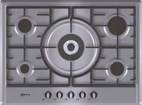 T25S56N0GB Extra wide gas hob Stainless steel