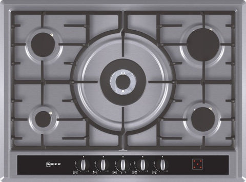 T26R66N0 Extra wide gas hob Stainless steel