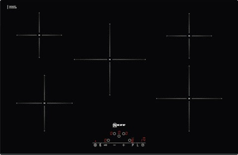T41D82X2 Extra wide induction hob Black ceramic glass