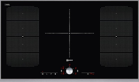 T54T95N2 Extra wide induction hob Black ceramic glass trimmed with stainless steel