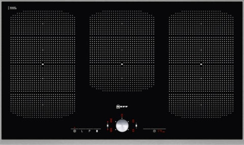 T54T97N2 Extra wide induction hob Black ceramic glass trimmed with stainless steel