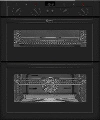 U17M42S3GB Built-under double oven Black