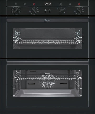 U17M52S3GB Built-under double oven Black